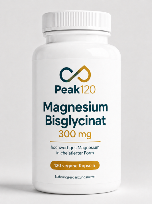 Magnesium Bisglycinat 300mg, Peak120, 120 Kapseln, 2 Monatsbedarf